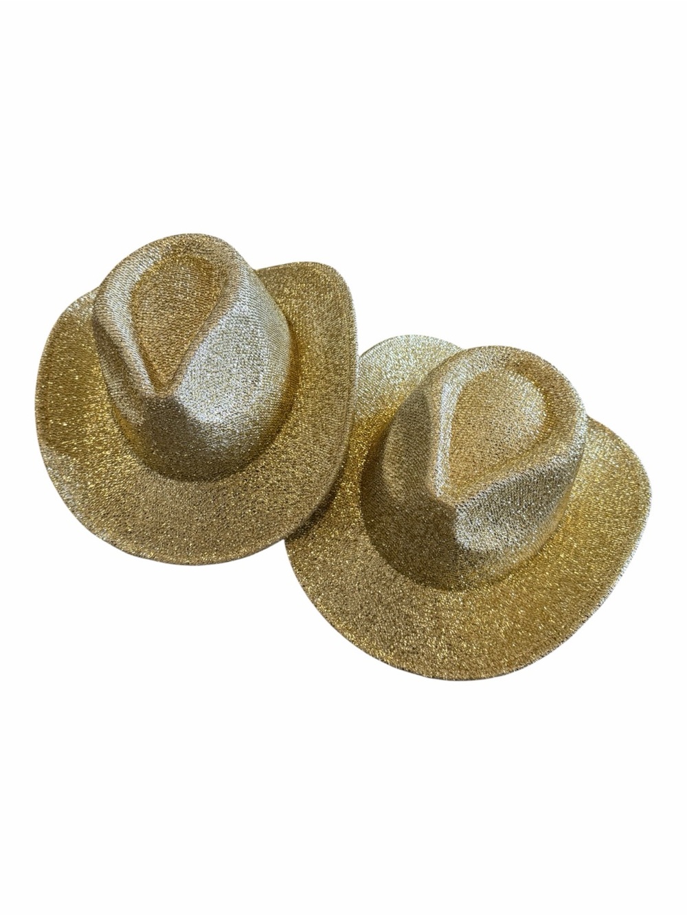 NWOT 2 Gold Glitter Cowgirl Hats Costume Party New Year’s Eve Western Cowboy